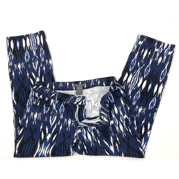 Su & Lola Lightweight Southwestern Aztec Stretch Ankle Crop Jeans - Picture 3 of 9